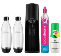 Saturator SodaStream Terra czarny + 2 butelki + gaz + Syrop koncentrat do wody SodaStream 7up 440 ml