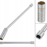 NASADKA CIENKOŚCIENNA DO ŚWIEC 14mm 3/8'' PRZEGUB 12 - kątna