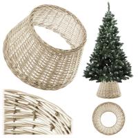 OSŁONA WIKLINOWA NA STOJAK POD CHOINKĘ 45 cm OSŁONKA KOSZ STOJAKA BIAŁA