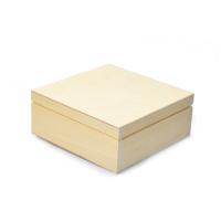 Drewniane pudełko 15 x 15 skrzynka pudełko kwadrat decoupage