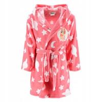 BINGO I BLUEY PIESEK SZLAFROK DZIEWCZĘCY CIEPŁY MIĘKKI róż FN01F