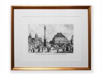 Oprawiona grafika Warszawy - Canaletto / Bachelier
