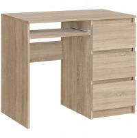RADEK 90 см дуб сонома компьютерный стол 3 ящика правый ламинированный