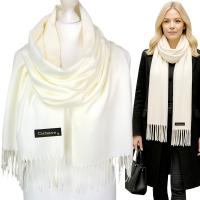 Elegancki CIEPŁY SZAL Z WEŁNĄ damski długi gładki szalik KLASYCZNY, KOLORY