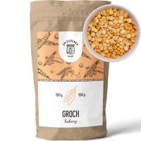 GROCH ŁUSKANY POŁÓWKI łuszczony żółty POLSKI grochówka 500g - SPIŻARENKA
