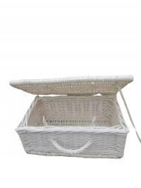 Запираемый кейс плетеный белый 36 см