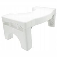 PODNÓŻEK TOALETOWY STOŁEK POD NOGI PLASTIKOWY BIAŁY ANTYPOŚLIZGOWY T594