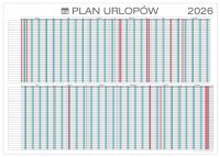 Planer urlopów 2026 kalendarz A1 84x59 ścieralny samoprzylepne mocowanie