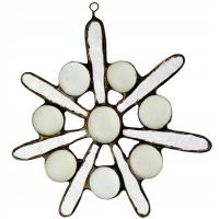 Świąteczna śnieżynka witraż ozdoba na choinkę rękodzieło gwiazda gwiazdka