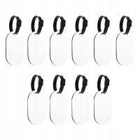 10 szt. Brelok do kluczy z etykietą termotransferową, biały styl A