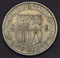 Mauritius - 1 rupee 1991