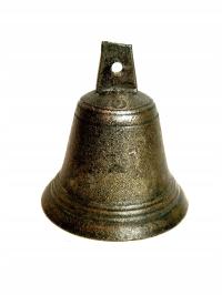 XIX-XX w / No 8 - ZABYTKOWY MASYWNY (9,0 cm / 238 g) DZWONEK Z BRĄZU /2625