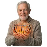 Lampa solna Himalajska VULCAN – metalowy kosz, prezent dzień babci dziadka