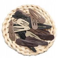 Набор заколок для волос 30 шт заколки матовый коричневый черный