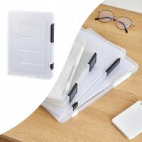 Pudełko na dokumenty Pudełko plastikowe PP z uchwytem Etui papierowe cienkie czarne
