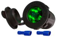 Podświetlane na zielono gniazdo zapalniczki samochodowej ładowarki 12/24V