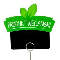 Nakładka reklamowa na cenówkę - nadruk PRODUKT WEGAŃSKI - 10 szt.