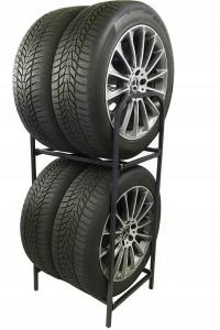 STOJAK REGAŁ NA OPONY KOŁA METALOWY PÓŁKA NA 4 koła