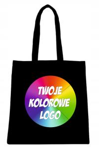 TORBA BAWEŁNIANA Z NADRUKIEM TWOJE KOLOROWE LOGO MATERIAŁOWA FULLCOLOR