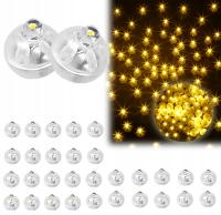 100X Mini lampa LED okrągła LED balonowa ciepła biel Wesela Boże Narodzenie