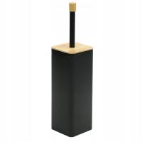 Szczotka do WC toalety czarna łazienkowa toaletowa bambus zamknieta YOKA