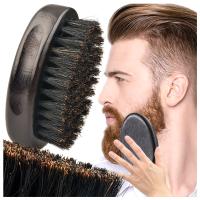 SZCZOTKA DREWNIANA DO BRODY Kartacz Włosia Dzika Męska Grzebień Stylizacji