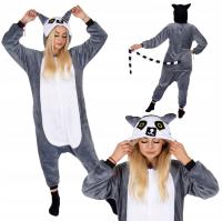 PIŻAMA KIGURUMI KOMBINEZON DRES LEMUR ONESIE JEDNOCZĘŚCIOWA PRZEBRANIE