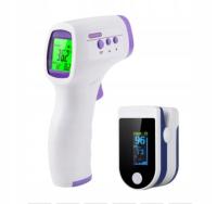 TERMOMETR BEZDOTYKOWY + OKSYMETR PULSOMETR ZESTAW