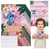 ZAPROSZENIA NA URODZINY DLA DZIECI LILO I STITCH A6 WYSOKA JAKOŚĆ +KOPERTA