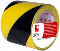Taśma ostrzegawcza Scapa 2724 żółto-czarna 100 mm x 33 m