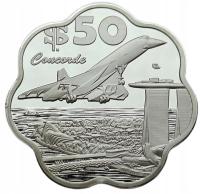 SENTOSA 50 DOLLARS 2023 SAMOLOT CONCORD 40mm PROOF