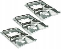 SILNA METALOWA KLASYCZNA PUŁAPKA ŁAPKA NA MYSZY SZCZURY SKUTECZNA (3 SZT)