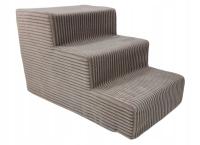 SCHODY SCHODKI DLA PSA RAMPA PODEST 3 STOPNIE 30cm. - BEŻOWY