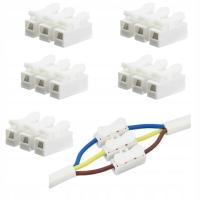 5 x SZYBKOZŁĄCZKA PRZELOTOWA OSWIETLENIOWA ZŁĄCZKA KOSTKA 3 TOROWA