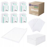 PODKŁADY CHŁONNE higieniczne MEDIBED BASIC 90X60 niejałowe 760ml 180 szt.