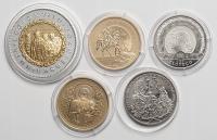 Polska, zestaw numizmatów, 5 sztuk, Madonna, Polskie pieśni, 3 maj