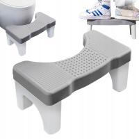Podnóżek Toaletowy Podest Łazienkowy Stołek Taboret Szary Schodek do Toalet