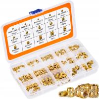 300 sztuk gwintów M2 M2.5 M3 M4 M5 M6 nakrętki gwintowane mosiężne