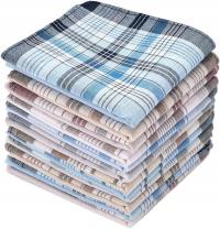 12X CHUSTECZKI DO NOSA KLASYCZNE POSZETKA BAWEŁNIANE NA PREZENT ZESTAW