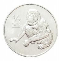 Moneta 1/2 Chon - 2,16g Orangutan 2002 rok Korea Północna