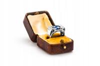 Золотое кольцо в стиле ар - дек злотый-18K 11,88 g - бриллианты