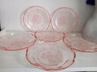 Tłoczone szkło Rosalin talerzyki deserowe