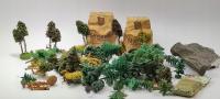 VEB Zestaw krzewy trawy drzewa choinki skałki skala H0 #G142