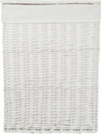 Плетеная корзина с подкладкой для белья Корзина для белья белый 47x35x66h