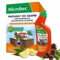 MICROBEC Ultra AKTYWNE BAKTERIE DO SZAMBA 1kg+ ŻEL BIO Do WC MICROBEC 500ml