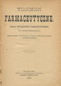 Wiadomości Farmaceutyczne rocznik 1893 (bez jednego numeru)