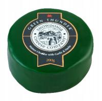 Сыр Чеддер с чесноком и зеленью зеленый Гром 200г-Snowdonia