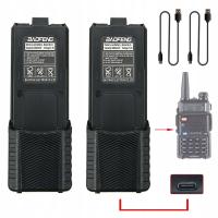 2× akumulator bateria TYPE-C 3800 mAh powiększona do Baofeng UV5R