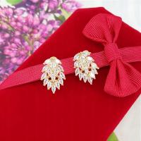 KLIPSY złote kryształki krótkie jak kolczyki eleganckie wieczorowe