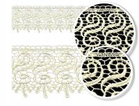 ГИПЮР КРУЖЕВА КРУЖЕВА 10-11 СМ БЕЛЫЙ КРЕМ